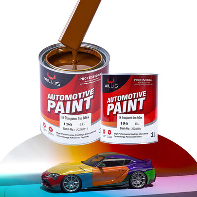 Base de Ferro Amarelo Transparente 1K para Repintura Automotiva, Tinta Acrílica em Resina Líquida, Tinta Automotiva OEM Disponível, Diluente para Tinta Automotiva