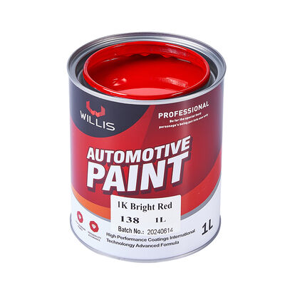 1K de alta qualidade vermelho brilhante de dois componentes de pintura acrílica para automóveis revestimento líquido para fábrica de reparação de automóveis preço no atacado