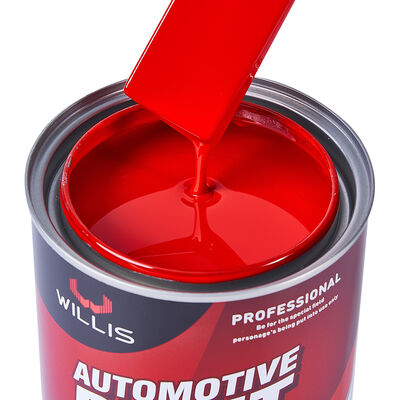 1K de alta qualidade vermelho brilhante de dois componentes de pintura acrílica para automóveis revestimento líquido para fábrica de reparação de automóveis preço no atacado