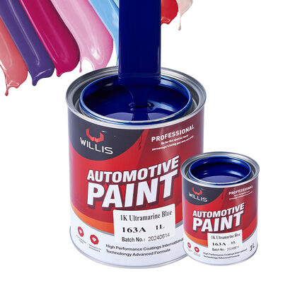 1K Ultramarine Blue Car Spray Paint Resina Acrílica de um componente pintura líquida de reparação de carros cor sólida rota do navio feita na China