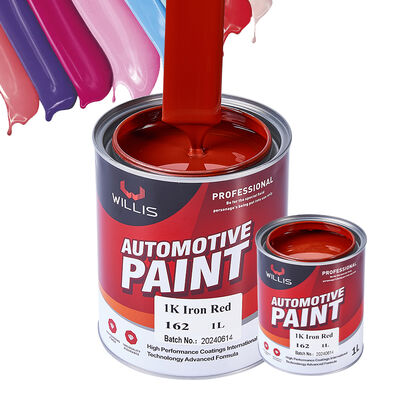 1K Ferro Vermelho Car Spray Paint Um Componente Resina Acrílica Líquido Automotivo Refinish Paint Cor Sólida 1K Color Paint China