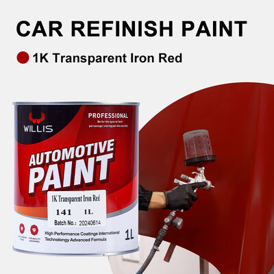 1K Transparente Ferro Vermelho Automotive Spray Paint Revestimento líquido feito a partir de resina acrílica para carros Refinar trabalhos de pintura metálica de carros
