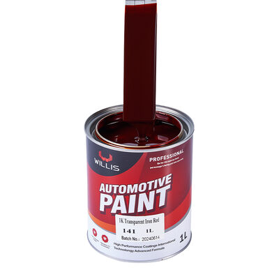 1K Transparente Ferro Vermelho Automotive Spray Paint Revestimento líquido feito a partir de resina acrílica para carros Refinar trabalhos de pintura metálica de carros