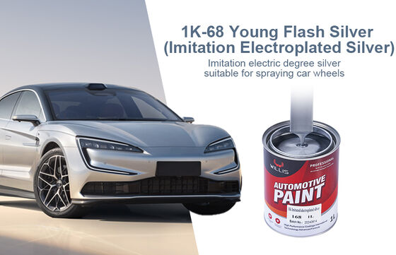 1K Acrylic Silver Paint Mixed Resin Liquid Coating Moderate Brightness One-Component Metallic Silver Car Paint Plastic Coating