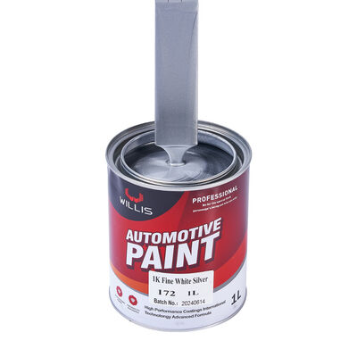 Hot Selling 1K Fine White Silver Polyurethane Thinner Auto Repair Car Acrylic Resin Coating Paint Spray Mixed Automotive Paint