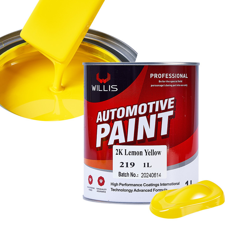 Limão automotivo líquido brilhante metálico contínuo da pintura 2k - cor amarela