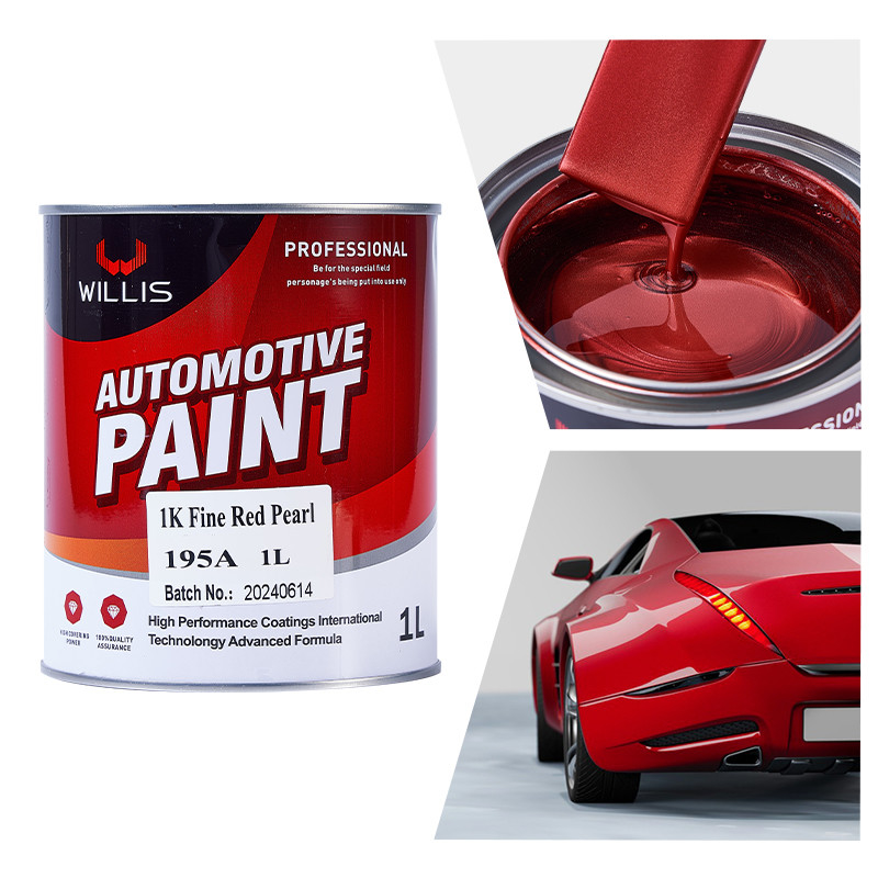 Tinta de carro acrílica perolada de alta saturação de cores 1K vermelho fino pérola pintura de carro metálica automotivo diluidor