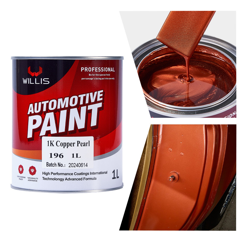 Fornecimento de fábrica Laca acrílica 1K Basecoat Pearl Car Paint 1K Copper Pearl OEM Disponível Auto Refinish Spray Car Paint