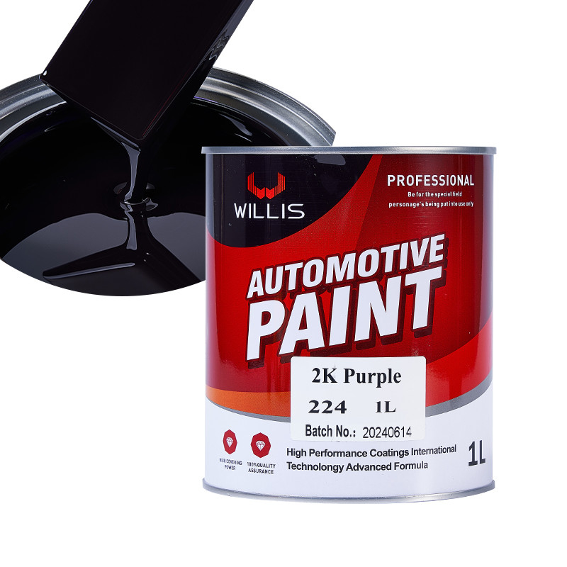 Roxo / Laranja / Vermelho 2K Roxo 2K Pintura sólida para pistola de pulverização fácil de se infiltrar 2K Roxo Auto Refinish Paint