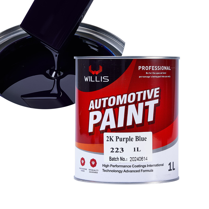 Carroço de carrinho de alta brilho Solid Filler endurecedor, forte adesão 2K pintura metálica 2K púrpura azul pintura de cor automática