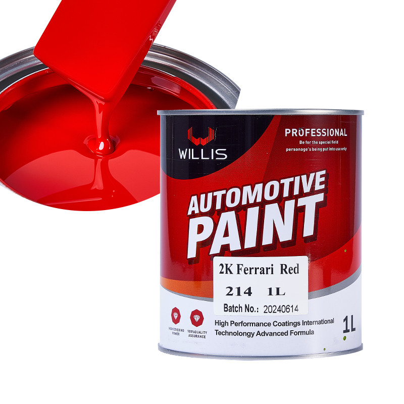 2K base dura Vermelha Auto Pintura Colores, 2K Ferrari Vermelha Auto Refinish Paint Car Paint Restauração
