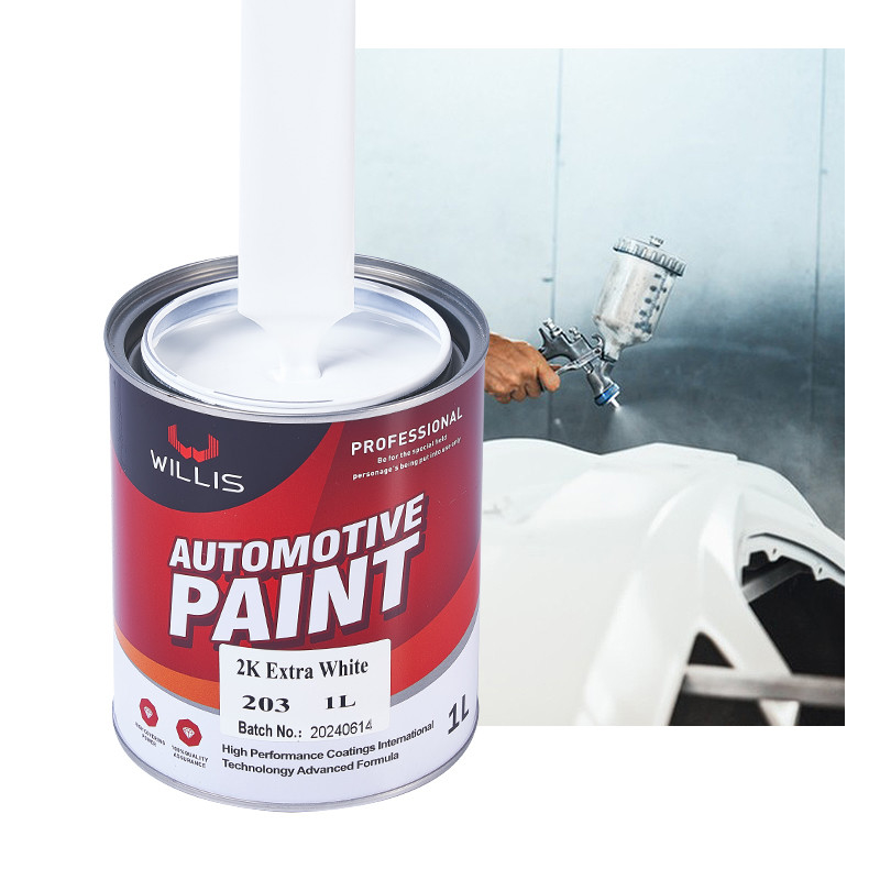 Metal White 2K Solid Paint Carro Corpo Touch Up Spray Resistência à água Auto Refinish Paint 2k Spray Paint