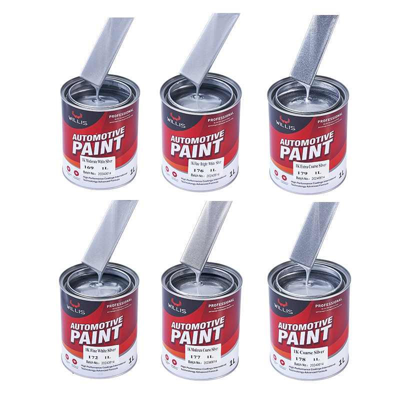 Low Voc Silver Metallic Automotive Paint High Solid Industrial Primer Acrílico Laca Spray Paint Metallic Auto Paint