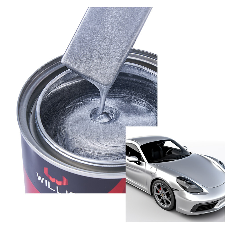 Refinar Pintura de Automóveis Metálica de Prata Espalhadora em Pó 1K Basecoat, pintura a vapor de laca acrílica, pintura de carro