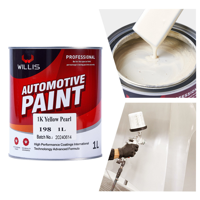 1K Acrílico Perla Pintura de Carro Amarelo Perla Clear Coat Hardener Thinner 2K/1K Color Paint