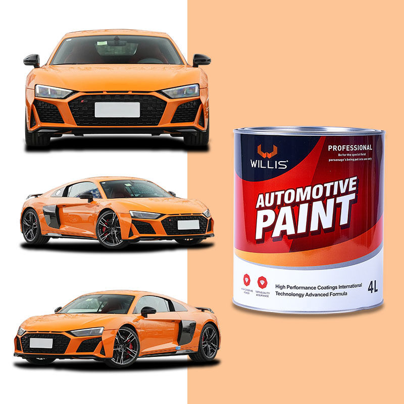 Eco WILLIS Sustentável Corpo de Carro Pintura Auto Pintura 1K 2K Solid Color Acrylic Spray com Código OEM Liquid Coating para Metal Plástico