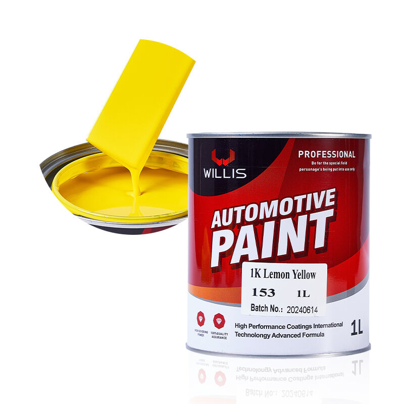Venda Quente Limão Amarelo 1K Auto Refinish Basecoat A mais vendida da China Revestimento de resina acrílica de pintura automotiva / auto diluidor de tinta