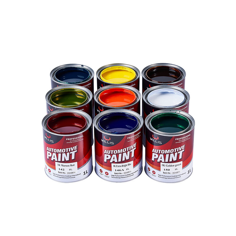 WILLIS 1K pintura de cor para carros revestido de plástico em 1K resina acrílica com extra preto Premium 1K pintura para revestimento de veículos pintura